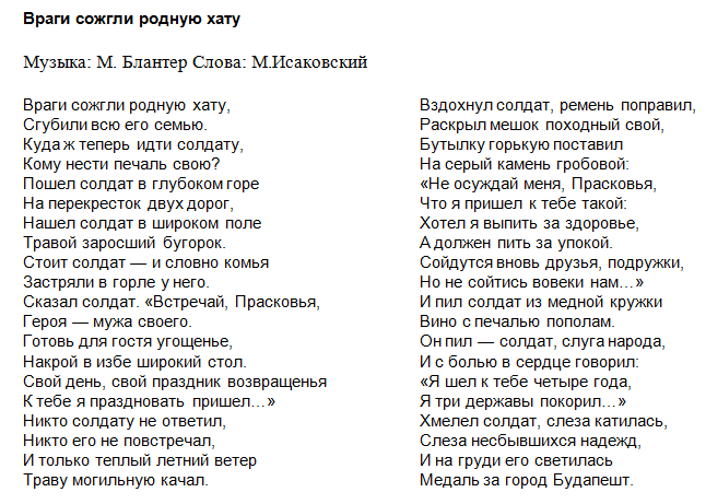 Анализ стихотворения враги сожгли родную хату 8 класс кратко по плану